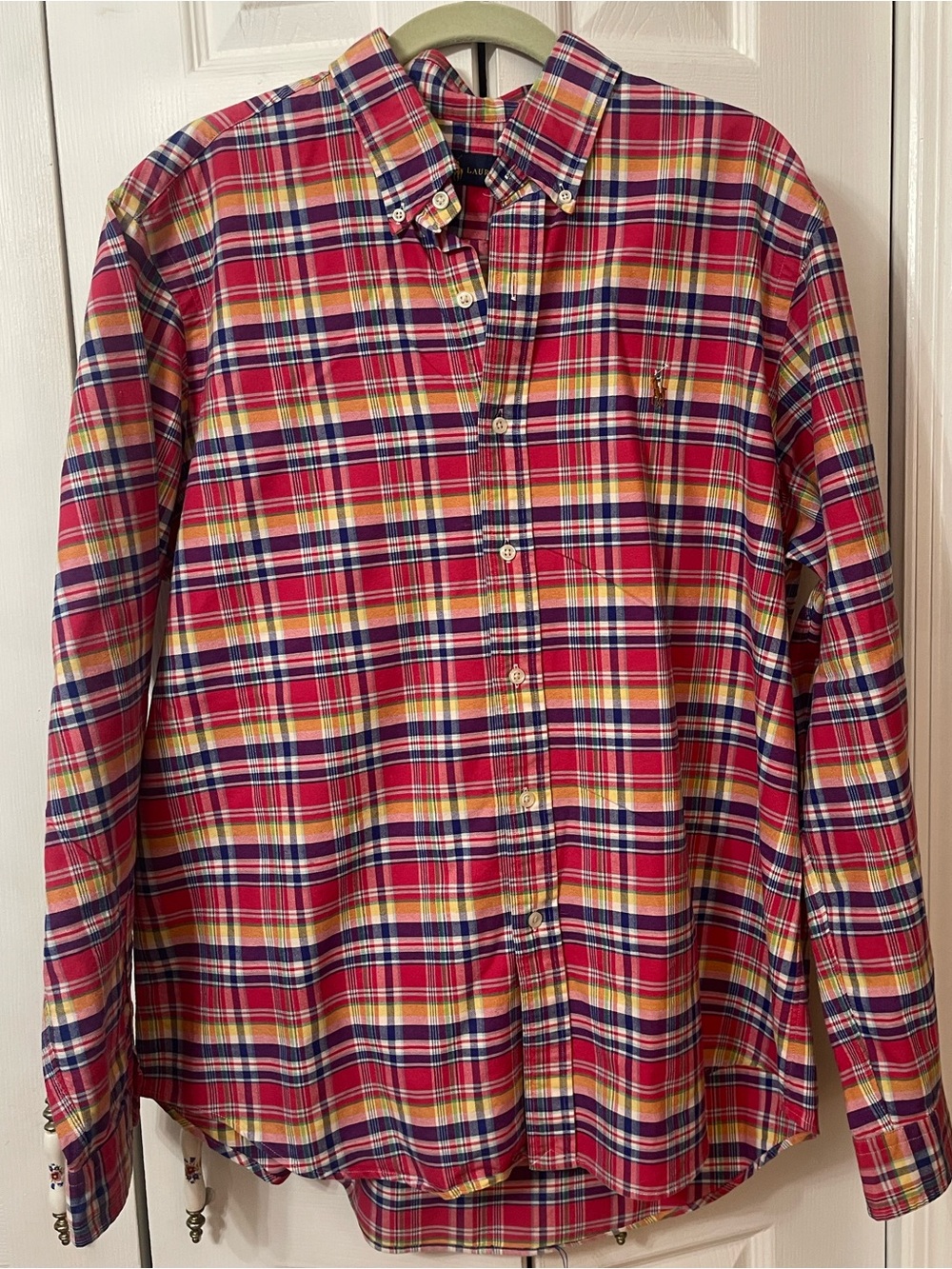 Ralph Lauren men's long-sleeve plaid button-down shirt Size XL
